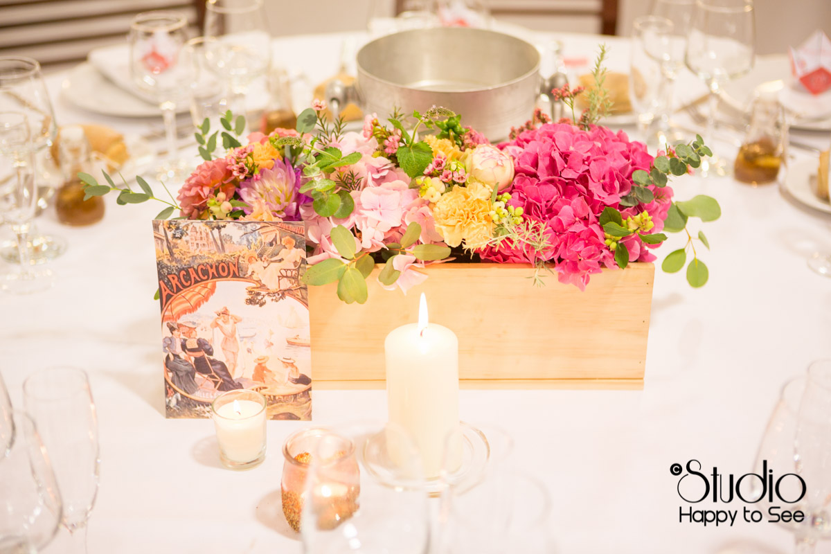 mariage salle tir au vol decoration florale table