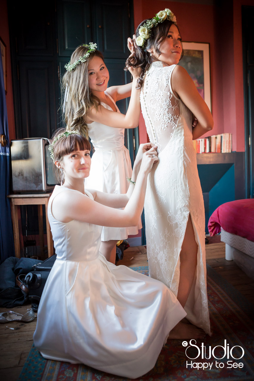 Préparatifs mariage asiatique