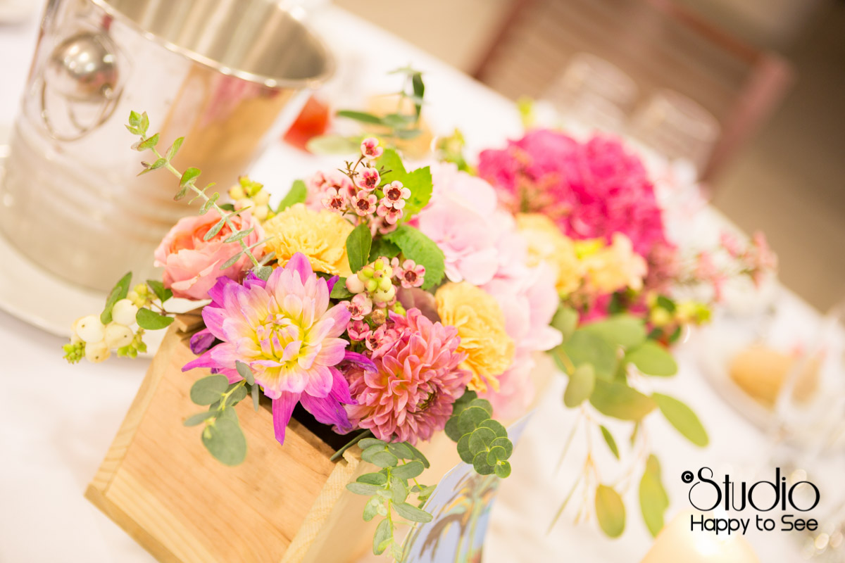 mariage salle tir au vol decoration florale table
