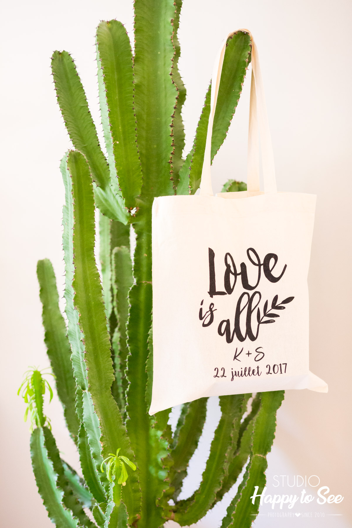 Mariage decoration cactus tote bag Love is all