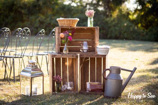 Reportage Mariage decoration ceremonie laique Moulin de Nartaud