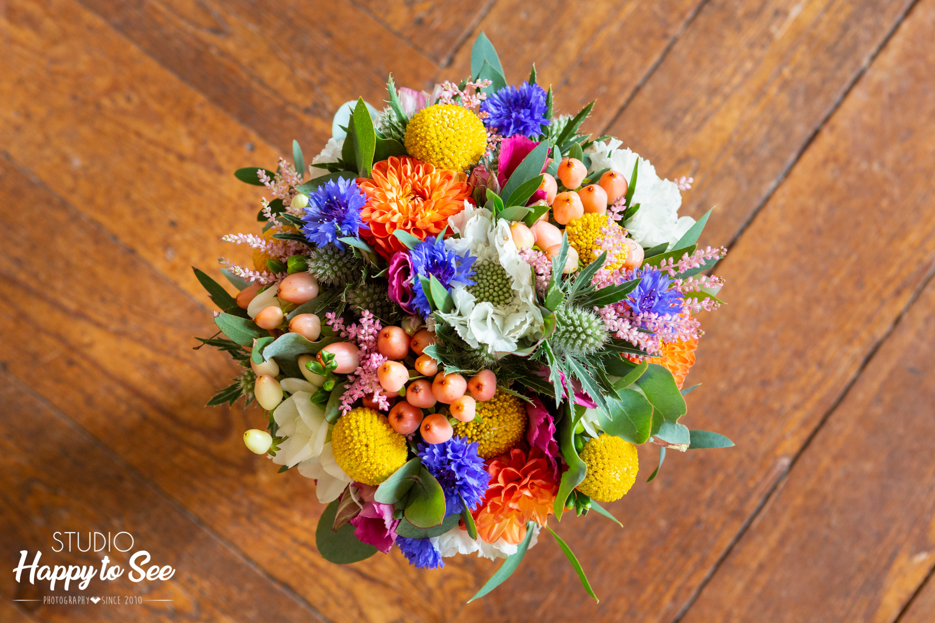 Bouquet de mariee coloré fleuriste Lily et confettis Toulouse