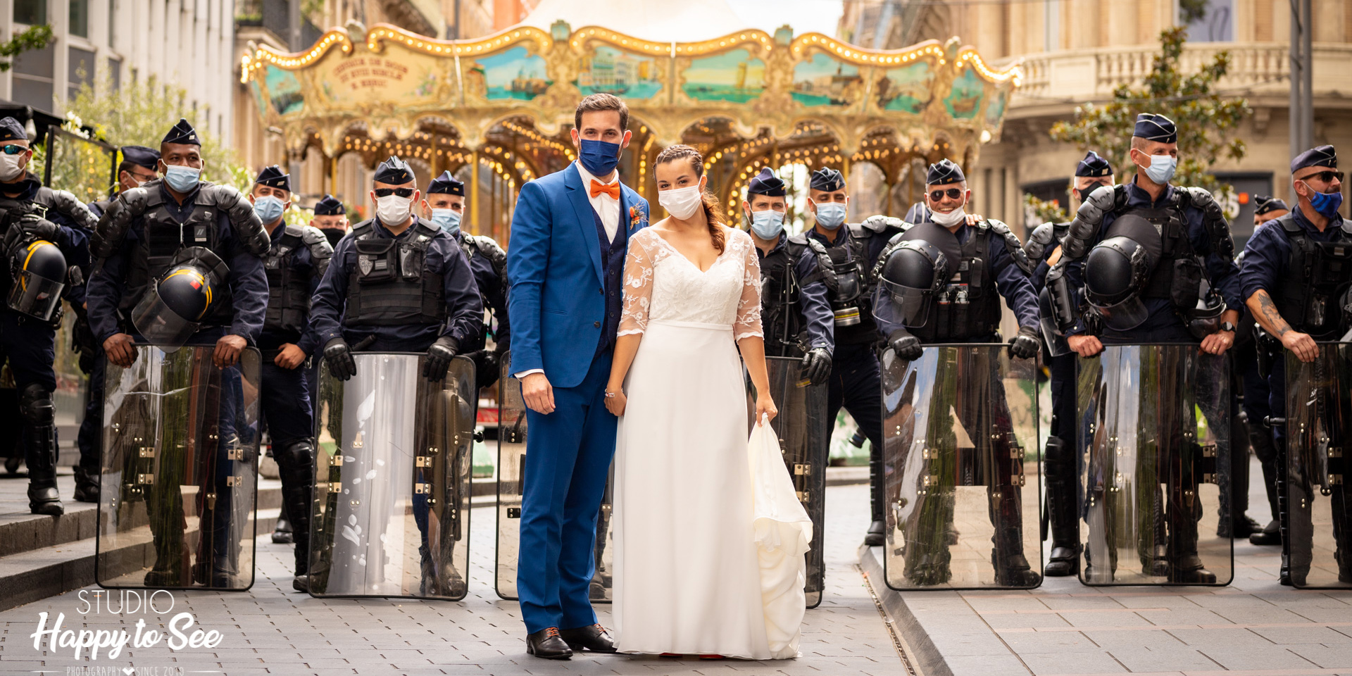 Mariage covid Toulouse Photographe Studio Happy to See